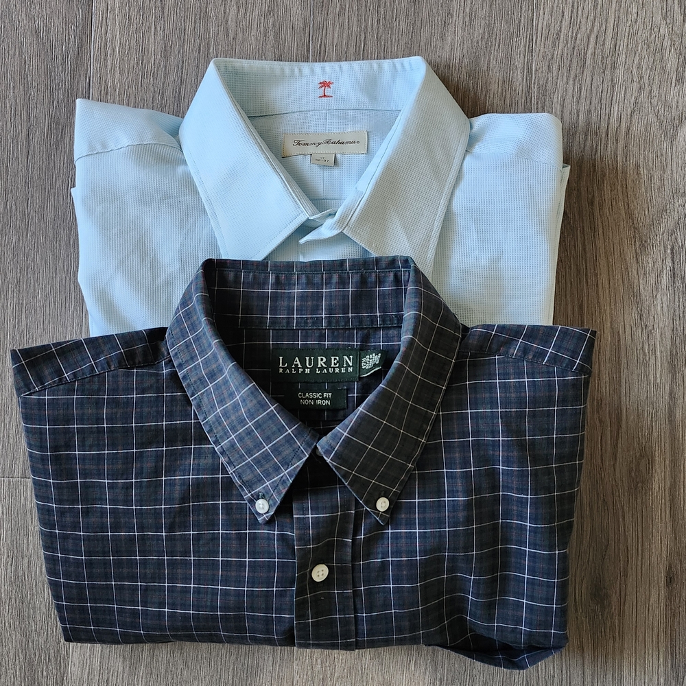 Lot of 2 Men XL Shirts Long Sleeves